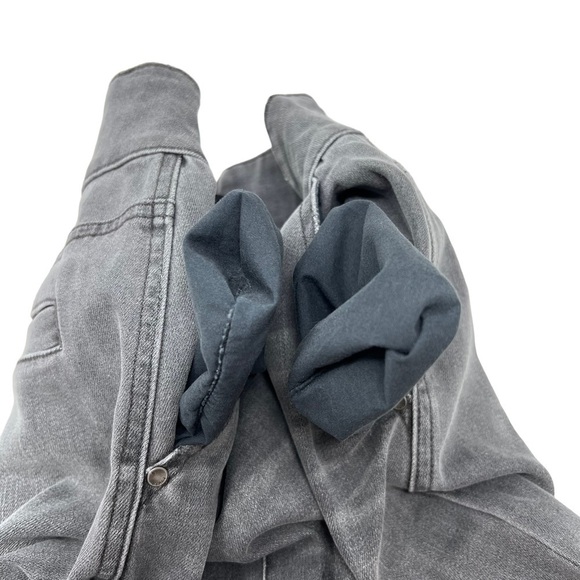 Prana Aubrey Denim Skirt Charcoal Gray Cotton Mini Length Skirt Size 0 Stretch - Picture 8 of 13